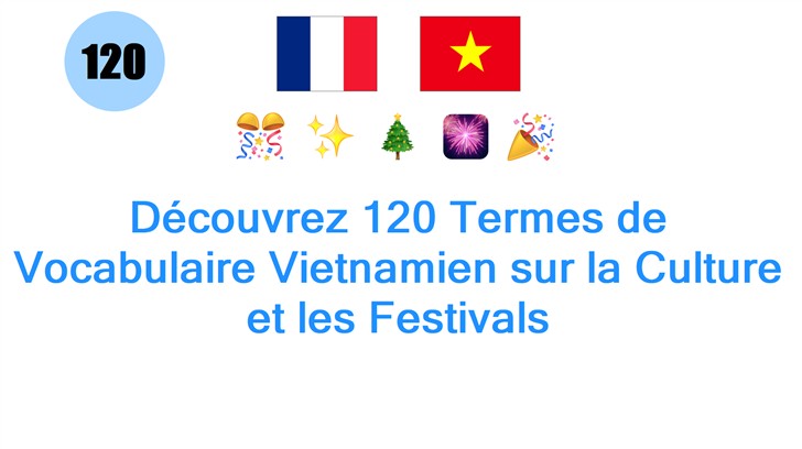 Découvrez 120 Termes de Vocabulaire Vietnamien sur la Culture et les Festivals